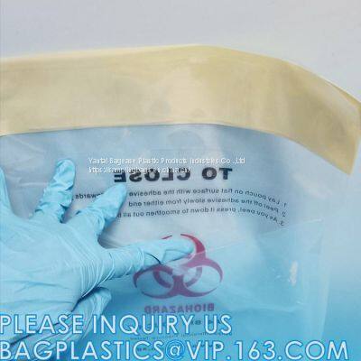 Biohazard Specimen Bags,Zip Specimen Transport Bag, Tear Off Pouch Bags, Attached Document Pouch. Printed Transport Bags photo-5