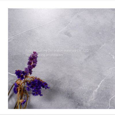 Industrial style SPC Floor grey cement pattern stone plastic floor tile marbled buckle glue floor