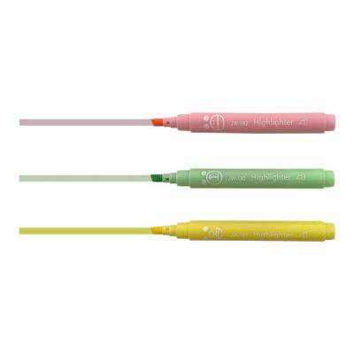 Manufacturer Custom Kids Stationery Fluorescent Macron Highlighter Pen Colorful Pastel Highlighter Marker Pen Set for School photo-3