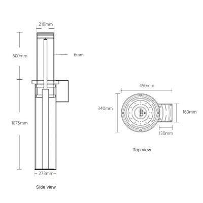 UPARK Automatic Electric Parking Barrier Driveway Security Post 600mm Anti-theft Rising Bollard for Commercial Industry Parks photo-4