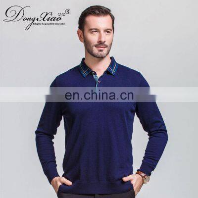 100% Merino Wool Sweater for Men Lightweight Long Sleeve Pullover Winter Knitted T-shirt 16gg photo-2