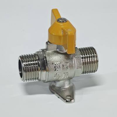 1/2Double outer wire ball valve,Fixed ball valve,Water heater ball valve,electroplateCopper ball valve，Kitchen ball valve