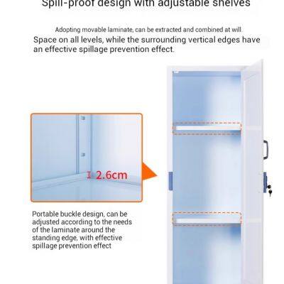 22 gallon PP Corrosive Chemical Storage Cabinet with Safety Lock and Warning Labels
