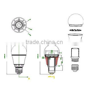 Dimmable bulb lights