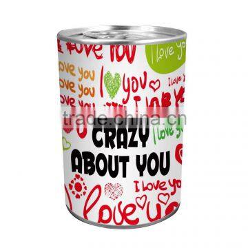 Valentine gift candle tin,lovely led candle can,Valentines gift ,wedding gift