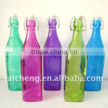 glass beverage bottle