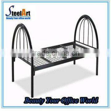 Metal folding powder coated school army single steel bed