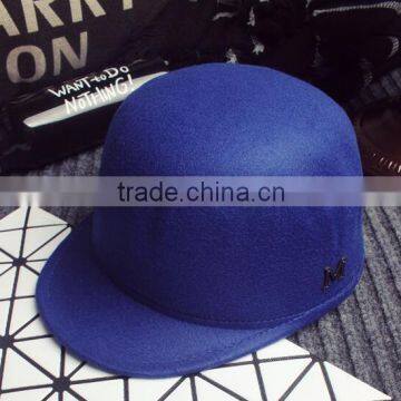 Outdoor Riding Hunting Vintage London Letter M Applique Women Wool Felt Equestrian Cap