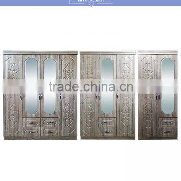 Armoire 4 Doors Middle Double Mirror Fashional Design photo-2