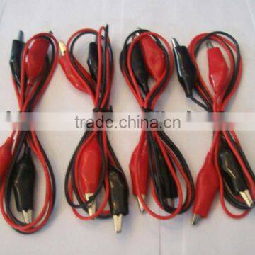 Medium Red/Blaack Alligator Clip Cable/ Crocodile Clip Cable