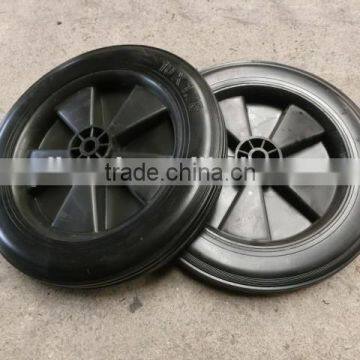 10" plastic rim solid rubber wheel 10x1.75