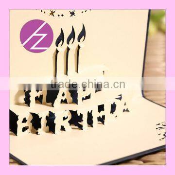 Birthday Cake 3D Happy Birthday Party Invitation Card 3D-1