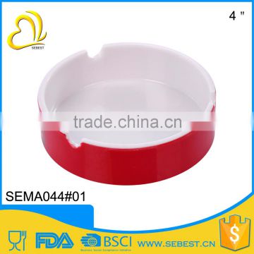 porcelain imitating wholesale two-tone round melamine custom ashtray