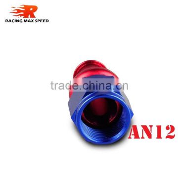 Aluminum oil cooler hose fitting Straight push on fitting hose end blue and red 10-001-12