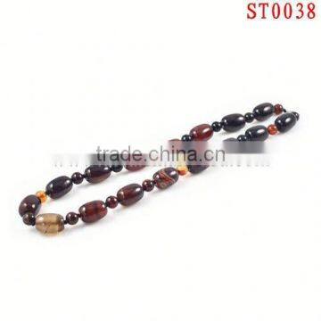 ST0038 fashion newest special barrel pearl dream round nature stone handmade jewelry necklace