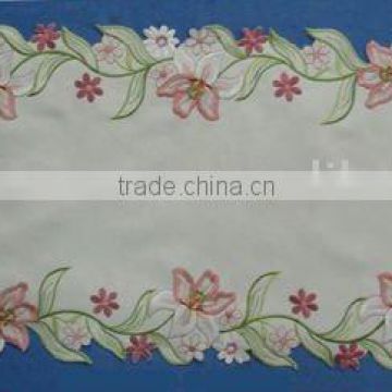 100% polyester embroidery table runner houseware household textile