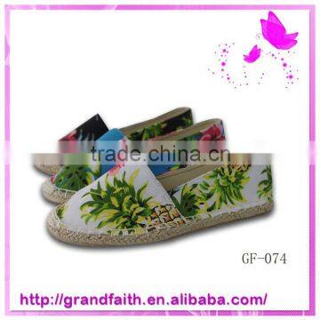 2015 new high quanlity fashion espadrilles / canvas shoes fruit printing