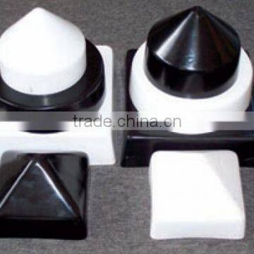 Polyethylene pile cap for floating dock