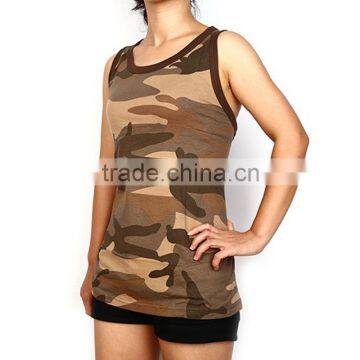 Wholesale sport camouflage fabric beautiful sexy women vest