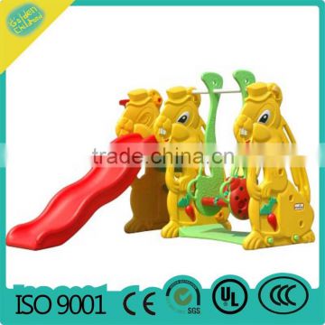 combined child slide with swing , outdoor baby plastic slide