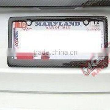 JDM /FF 3K TWILL REAL 100% CARBON FIBER LICENSE PLATE FRAME photo-2