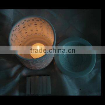 Ceramic oil warmer white porcelain candle holder incense burner