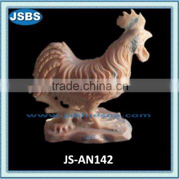 Wholesale Sunset Red Marble Carved Decorative Garden Chicken Statue