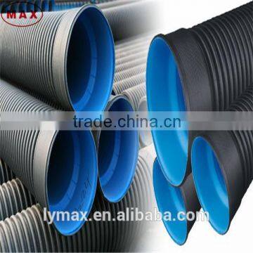 6 meter long SN8 Black Metal Reinforced HDPE Drain Corrugated Pipe Price