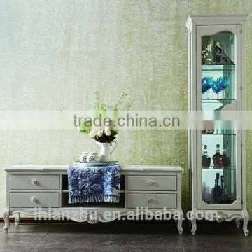 french provincial furniture of TV cabinet and glass cabinet