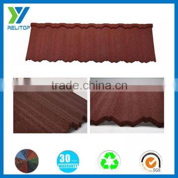 Recyclability hot sale galvanized colorful sand coated metal roofing tiles