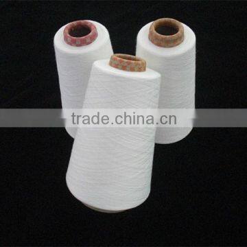 China 100% Virgin Raw White Polyester Spun Yarn Company photo-2