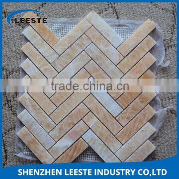 Hot sale wholesale surface polished processing honey onyx tiles mosaic