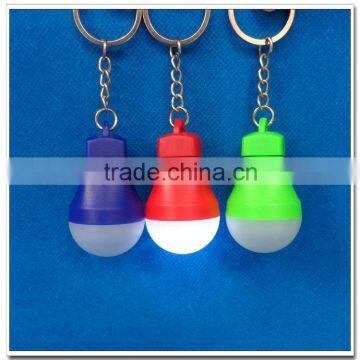 Led Bulb Keychain with Logo print for wholesale