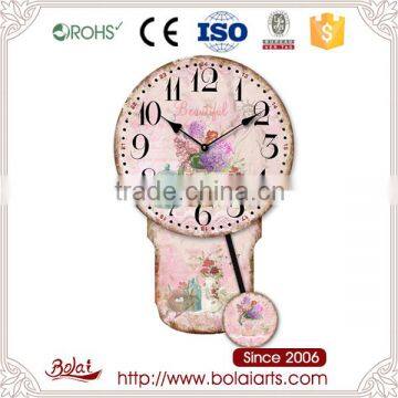 American style leisure beautiful flowers pendulum clocks for sale