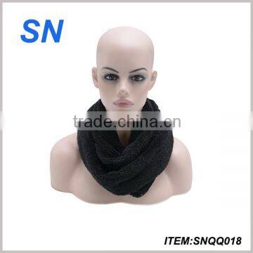 2014 winter fashion solid color polar fleece infinity scarf