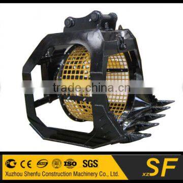 Construction Excavator , Excavator Rotating Screening Bucket