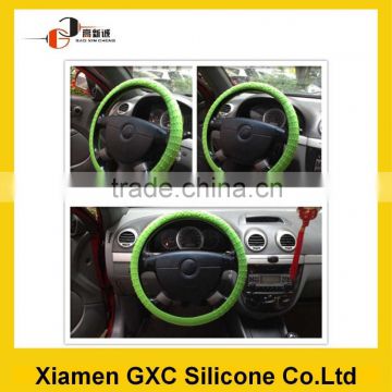 Car accessory silicone leather sewing steering wheel cover