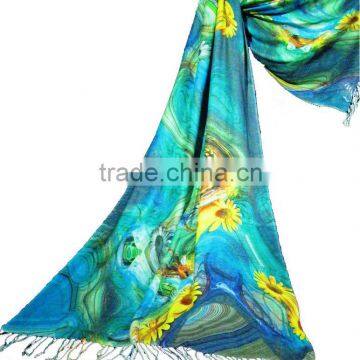 modal printed scarf high quality photo print scarf