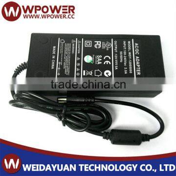 12 volt 5A power supply circuit 12V 5A 5000mA 60W with UL CUL GS KC CE CB PSE SAA ROHS