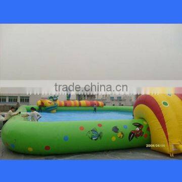 Durable inflatable pool islands, inflatable pool slide