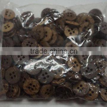 Four Holes Fashionable Coconut Shell Button Size 22L