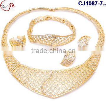 CJ1087 Gold Latest Italian Fashion Top High Quality Various Design Jewelry With Rhinestone Matching Dress for Party/wedding photo-4