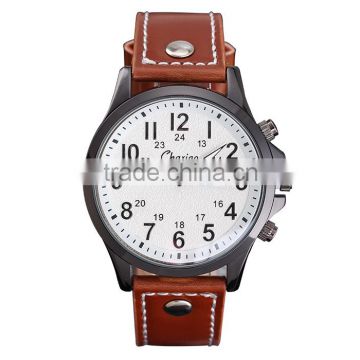 2016 New china manufacturer custom brand watch men casual leather watches