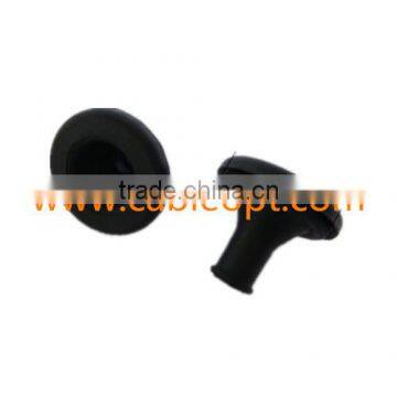 Black silicon rubber grommet and boot parts