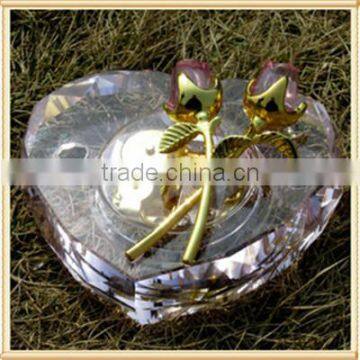 2016 Wedding Artificial K9 Glass Crystal Handcrank Music Box Quality Choice