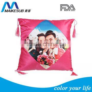 Custom sublimation printed pillow cover with good quality in rose color