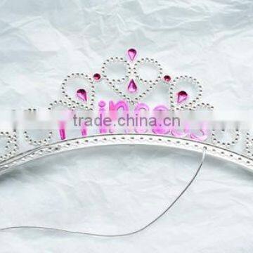 2016 Fashion Metallic Silver Beautiful Princess Plastic Tiara and Crown photo-3
