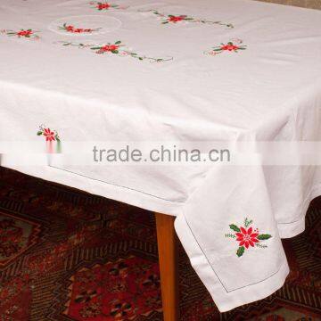 christmas embroidery table cloth