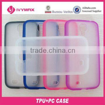 Hot sell clear double color tpu pc case for Samsung Galaxy S4