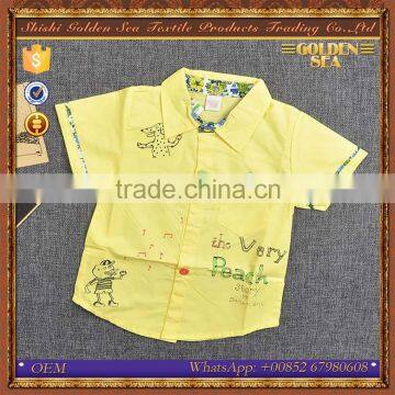 custom fashion animal pattern new style boys shirts